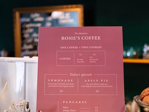Menu Designing